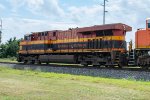KCS 4680 is the rear DPU on a northbound coal train 